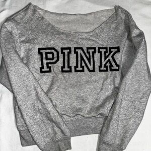 PINK Victoria's Secret Gray Crop Top